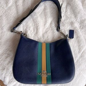 Coach Jes Hobo bag with Varsity Stipe